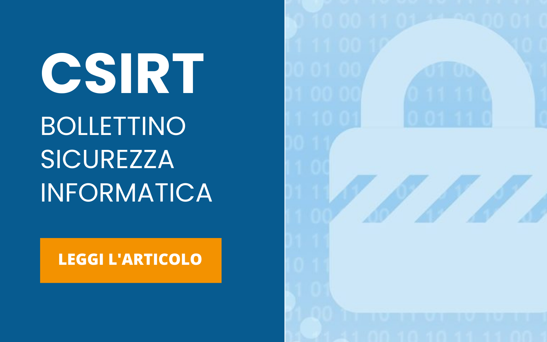 CSIRT Bollettino Sicurezza Informatica